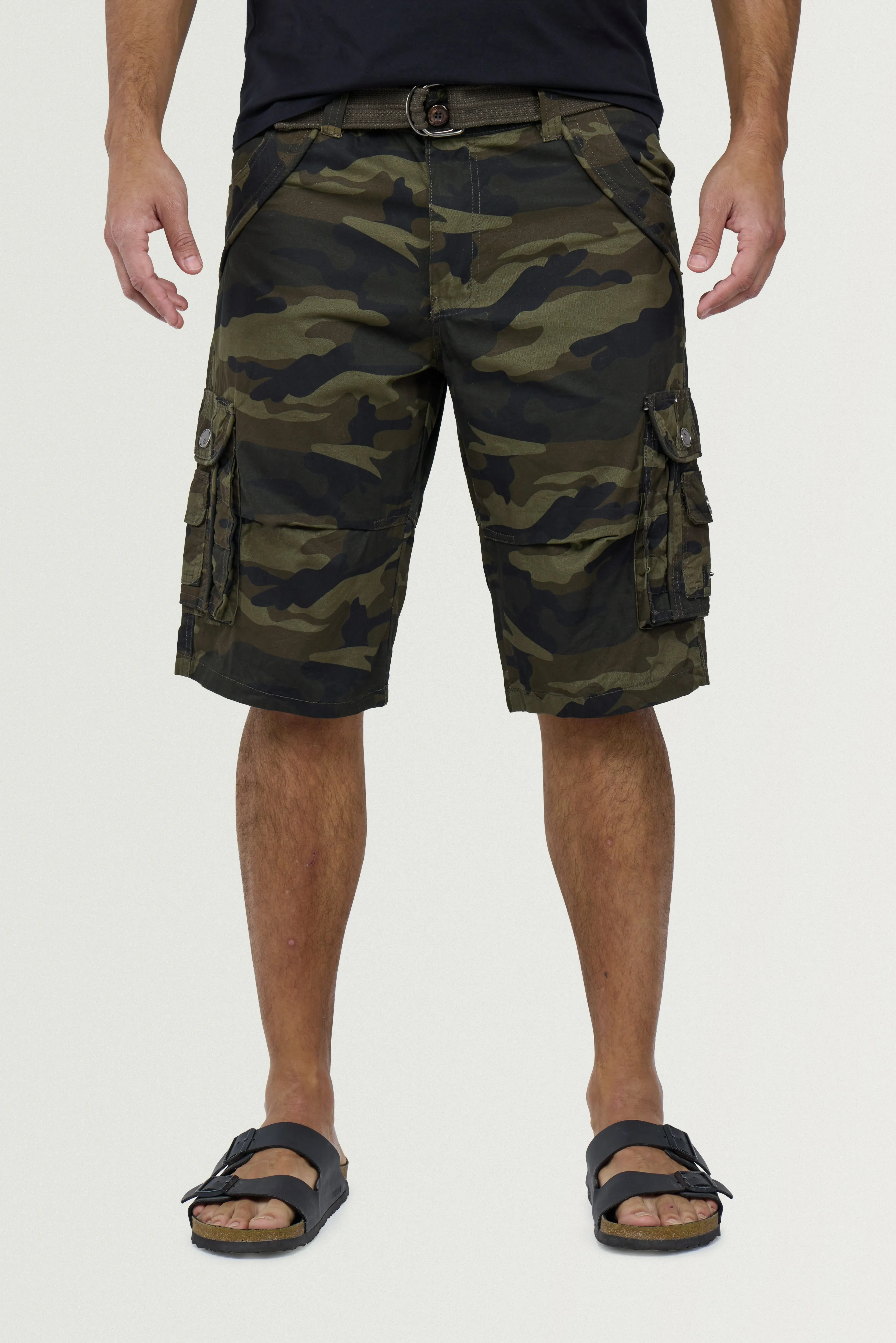 X RAY Men's 12.5" Long Cotton Cargo Shorts