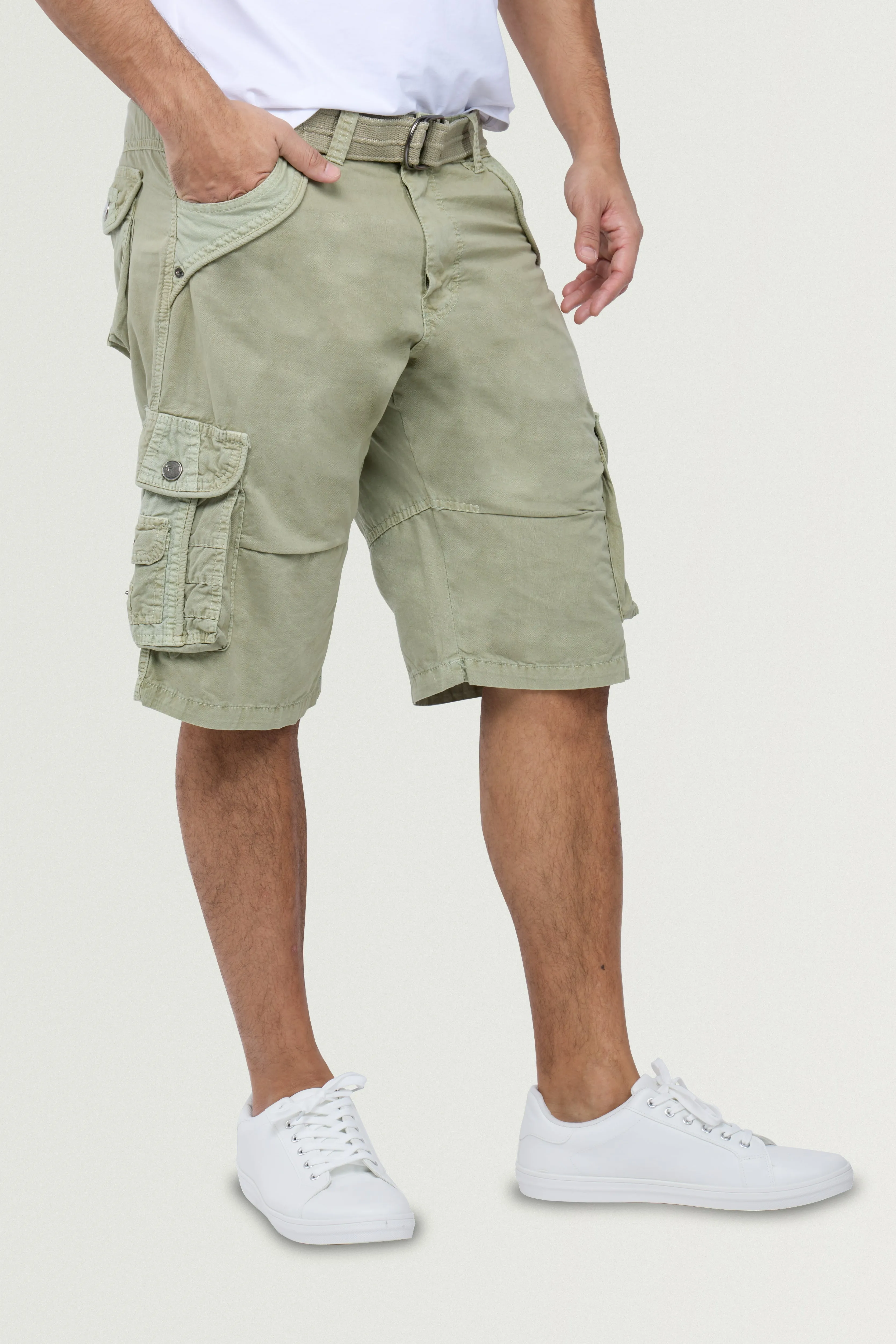 X RAY Men's 12.5" Long Cotton Cargo Shorts