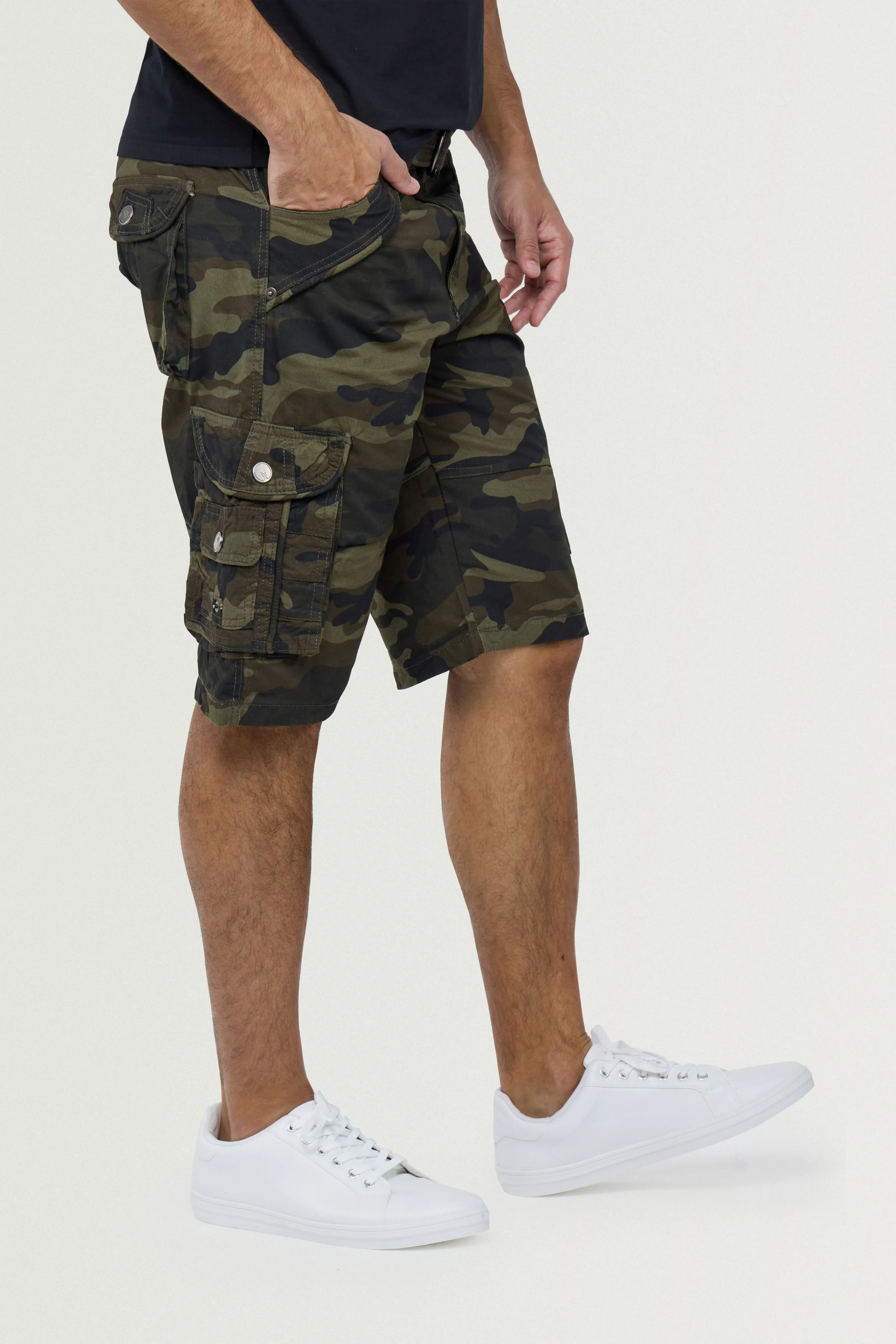 X RAY Men's 12.5" Long Cotton Cargo Shorts