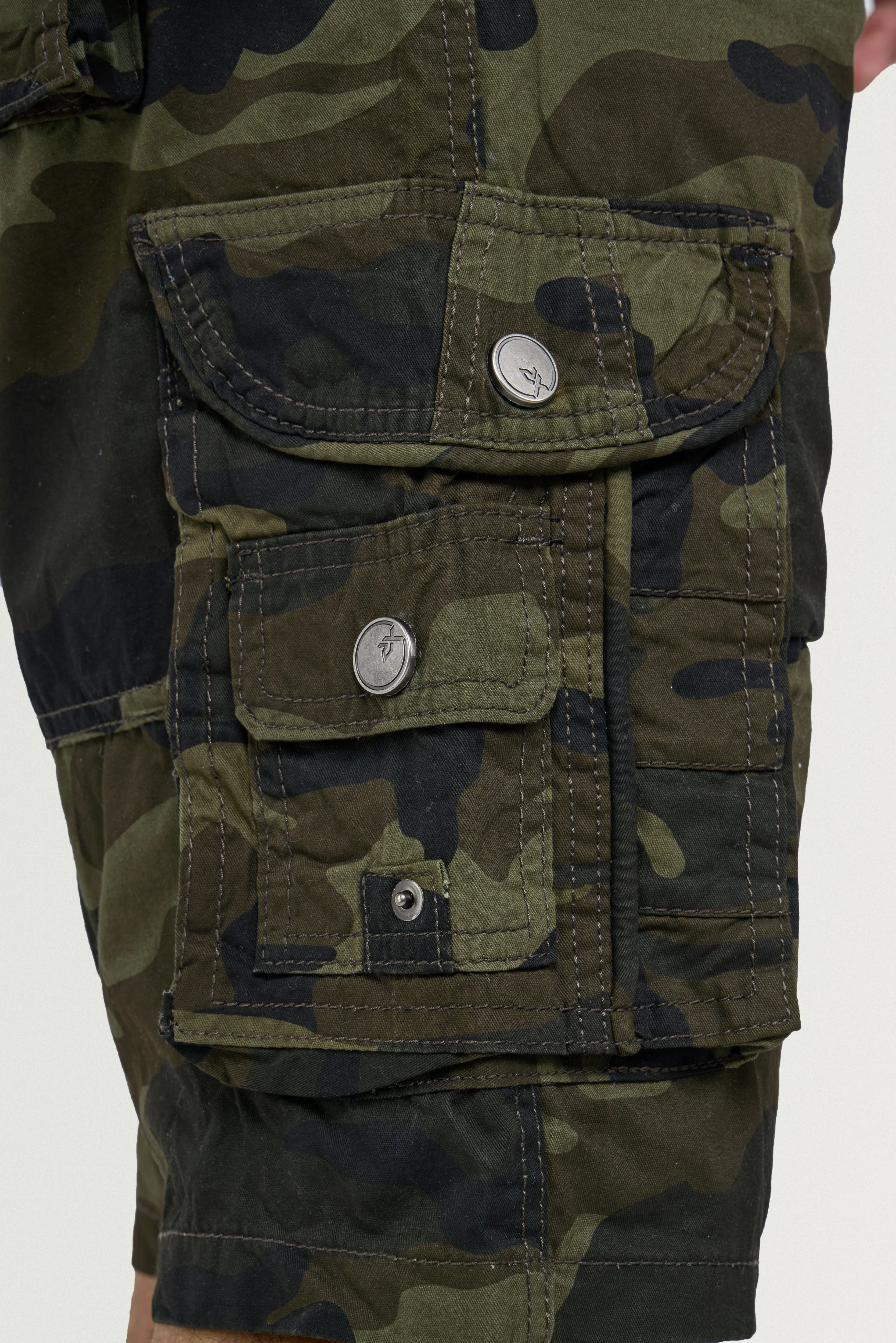 X RAY Men's 12.5" Long Cotton Cargo Shorts