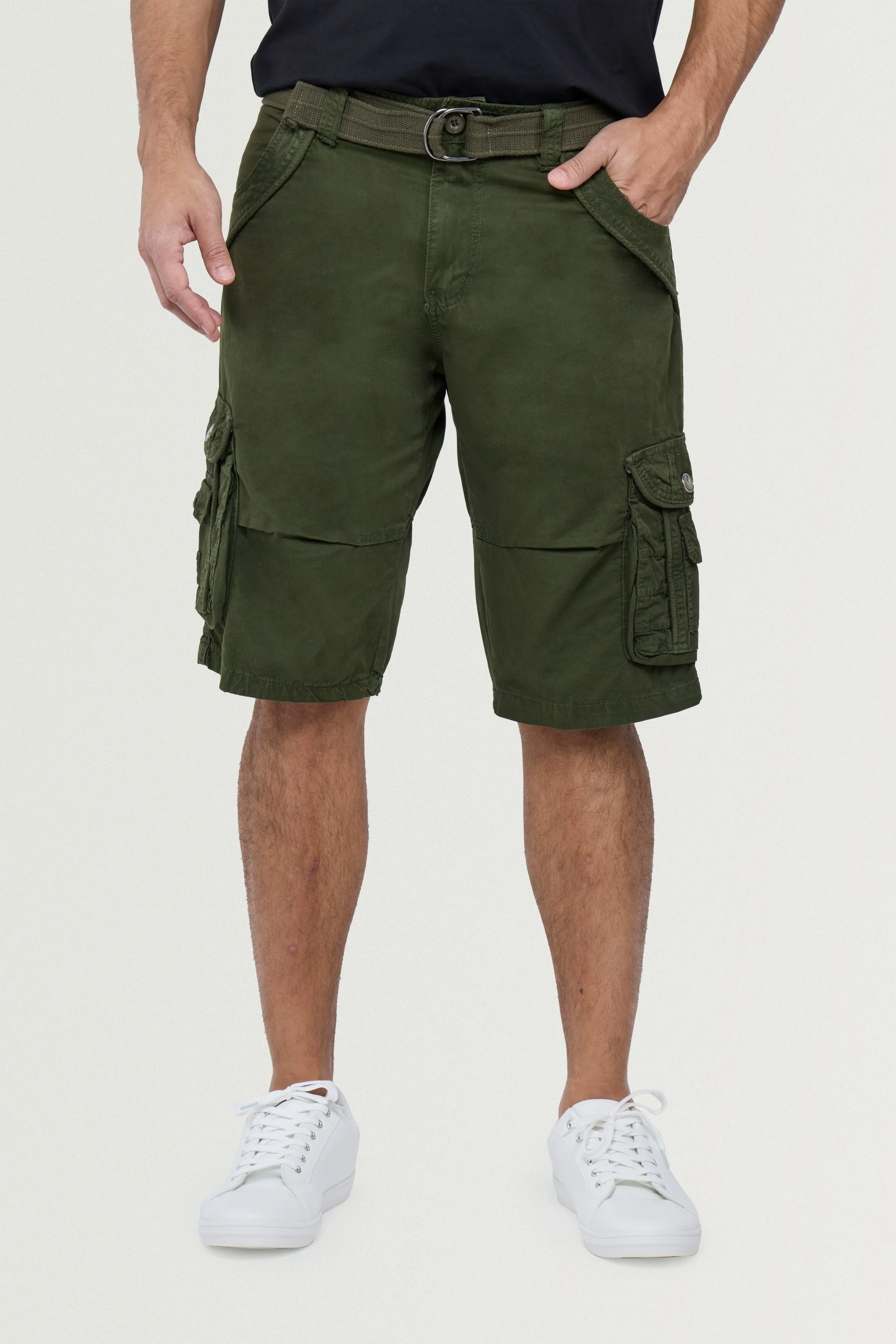 X RAY Men's 12.5" Long Cotton Cargo Shorts