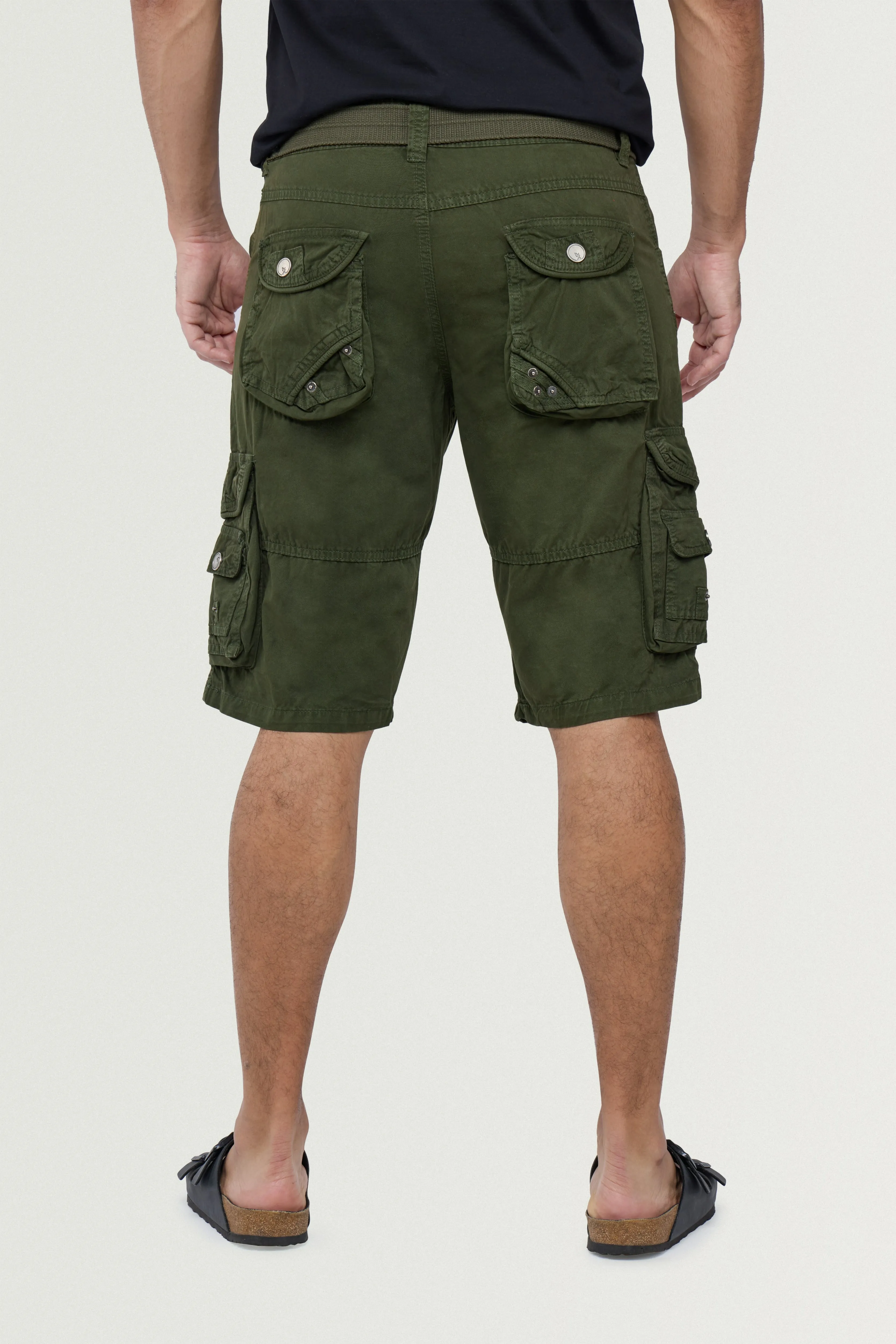 X RAY Men's 12.5" Long Cotton Cargo Shorts