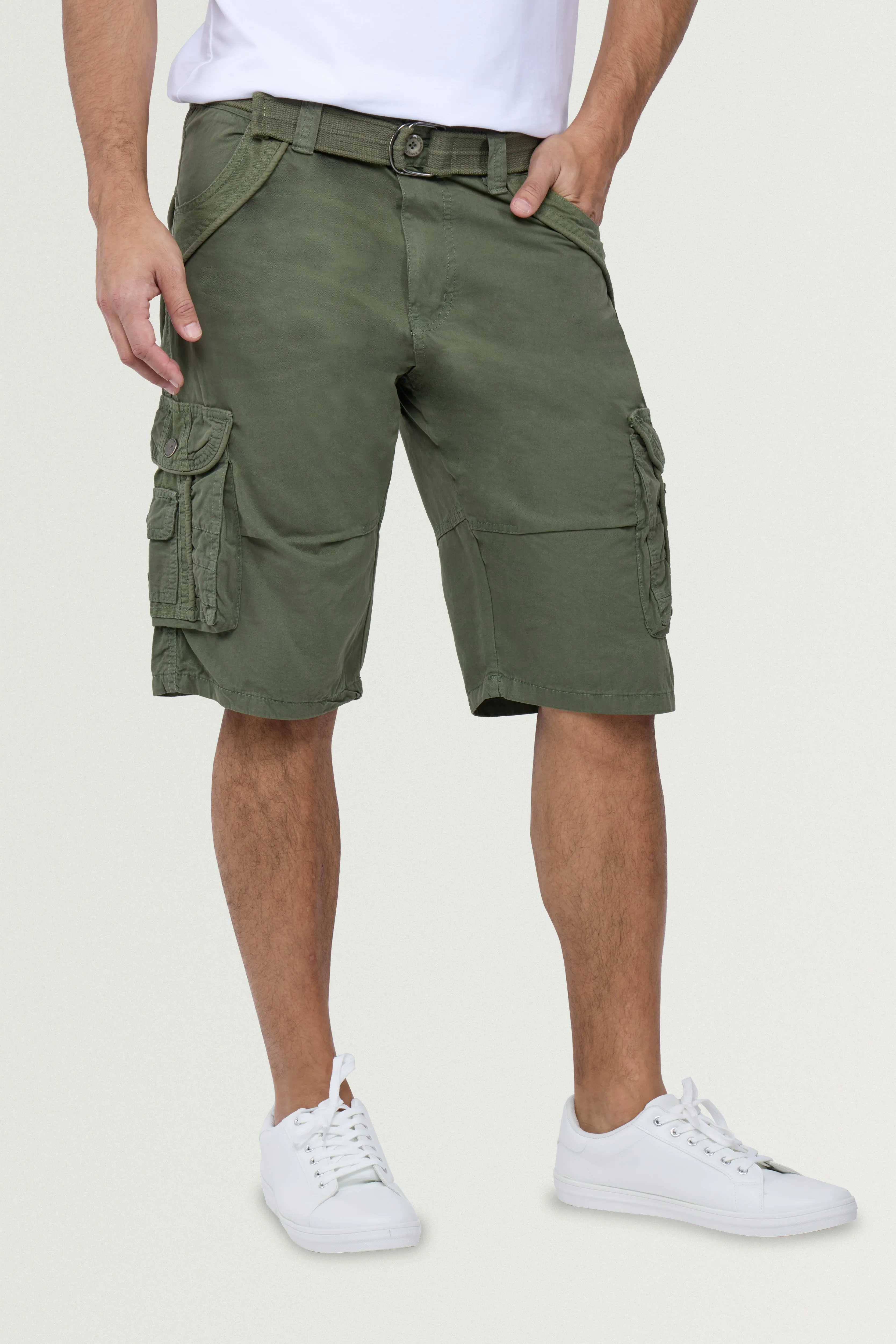 X RAY Men's 12.5" Long Cotton Cargo Shorts