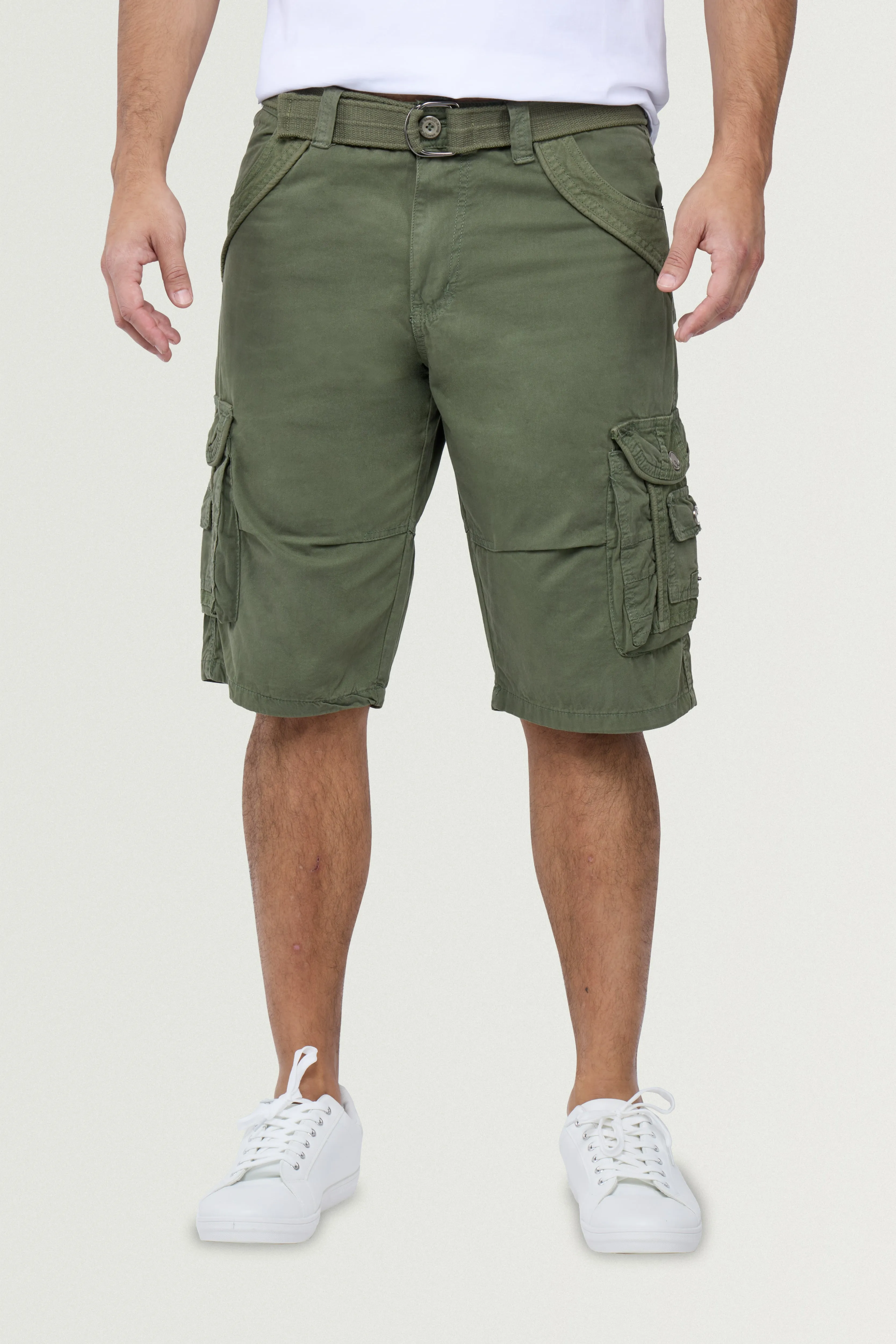 X RAY Men's 12.5" Long Cotton Cargo Shorts