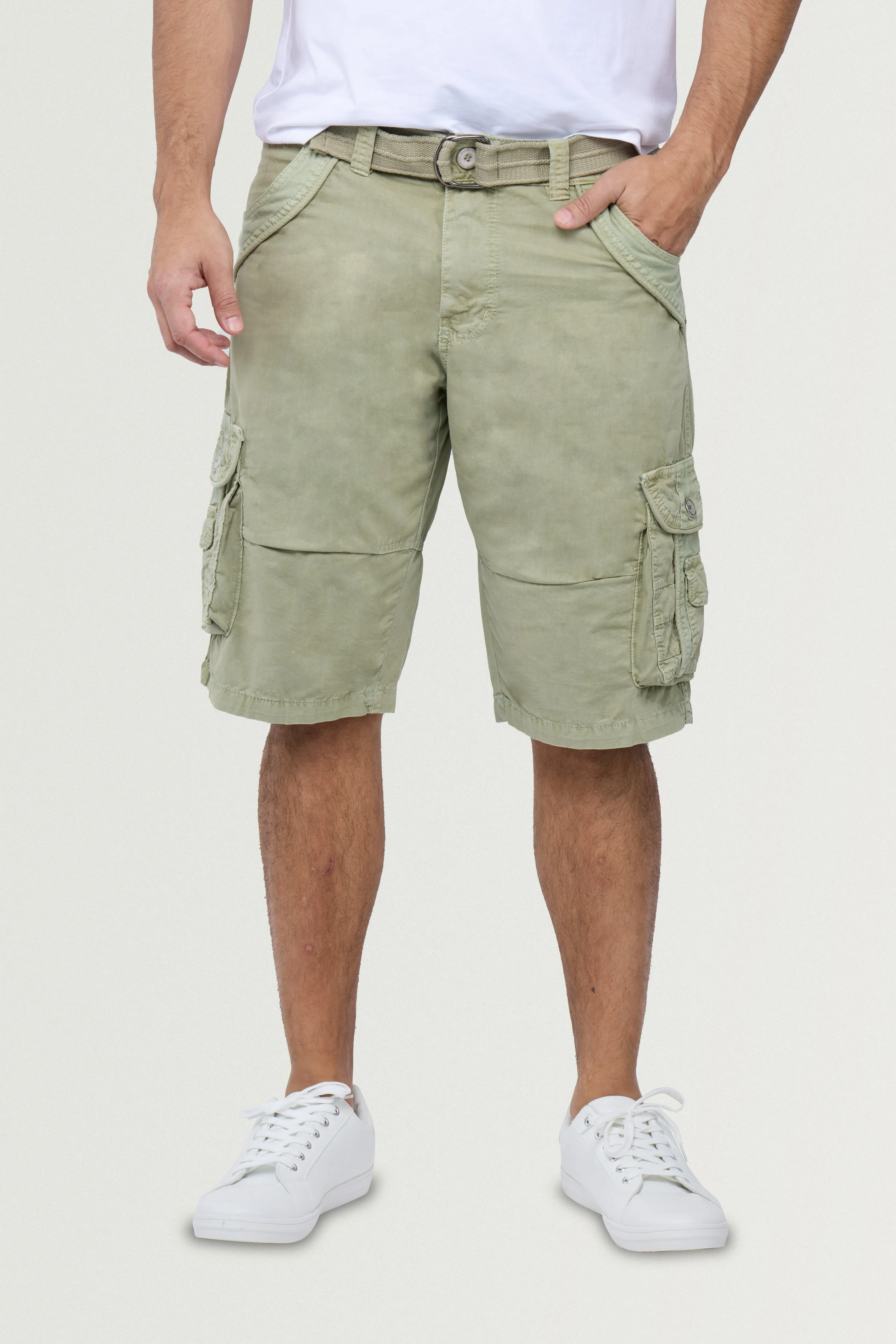 X RAY Men's 12.5" Long Cotton Cargo Shorts
