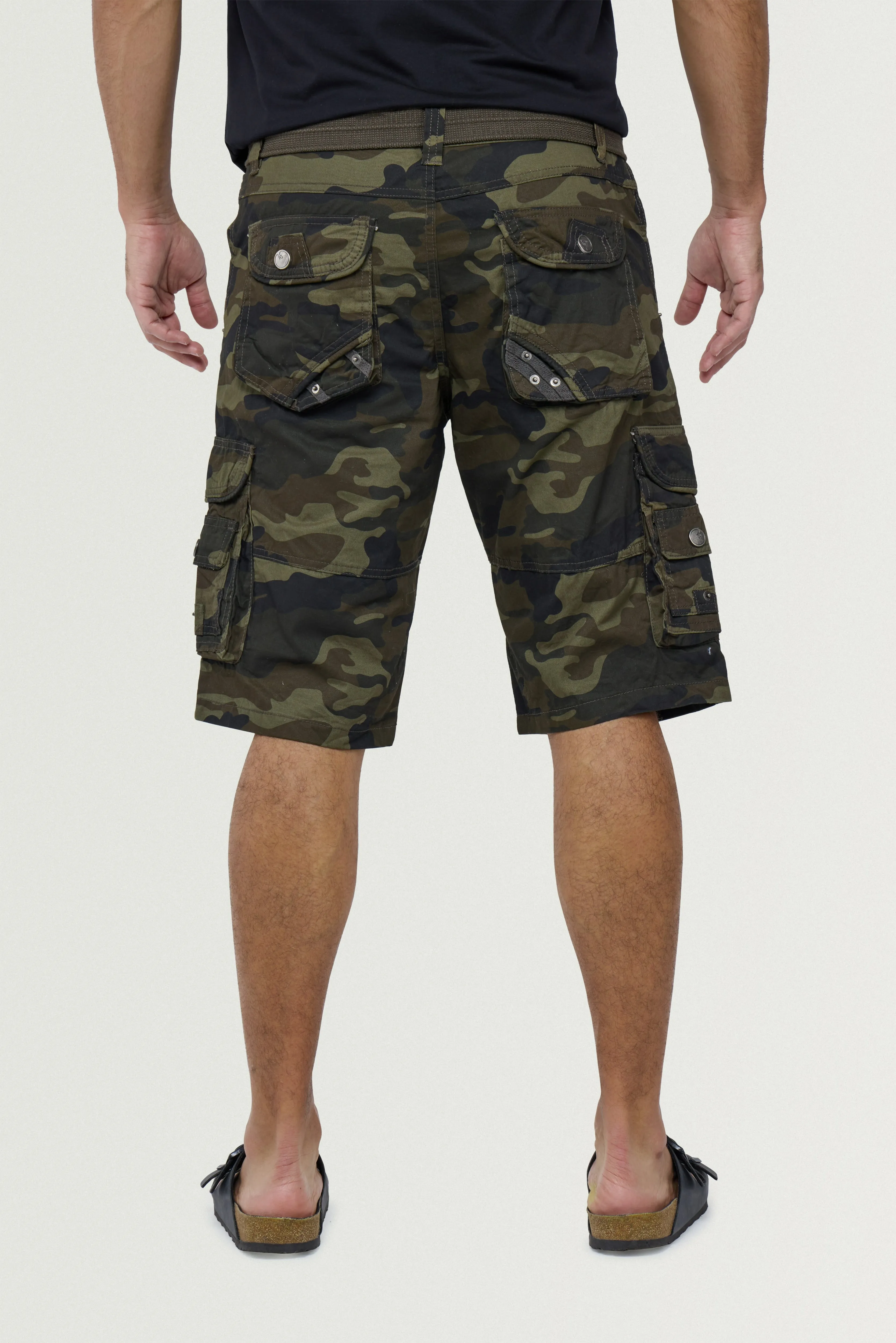X RAY Men's 12.5" Long Cotton Cargo Shorts