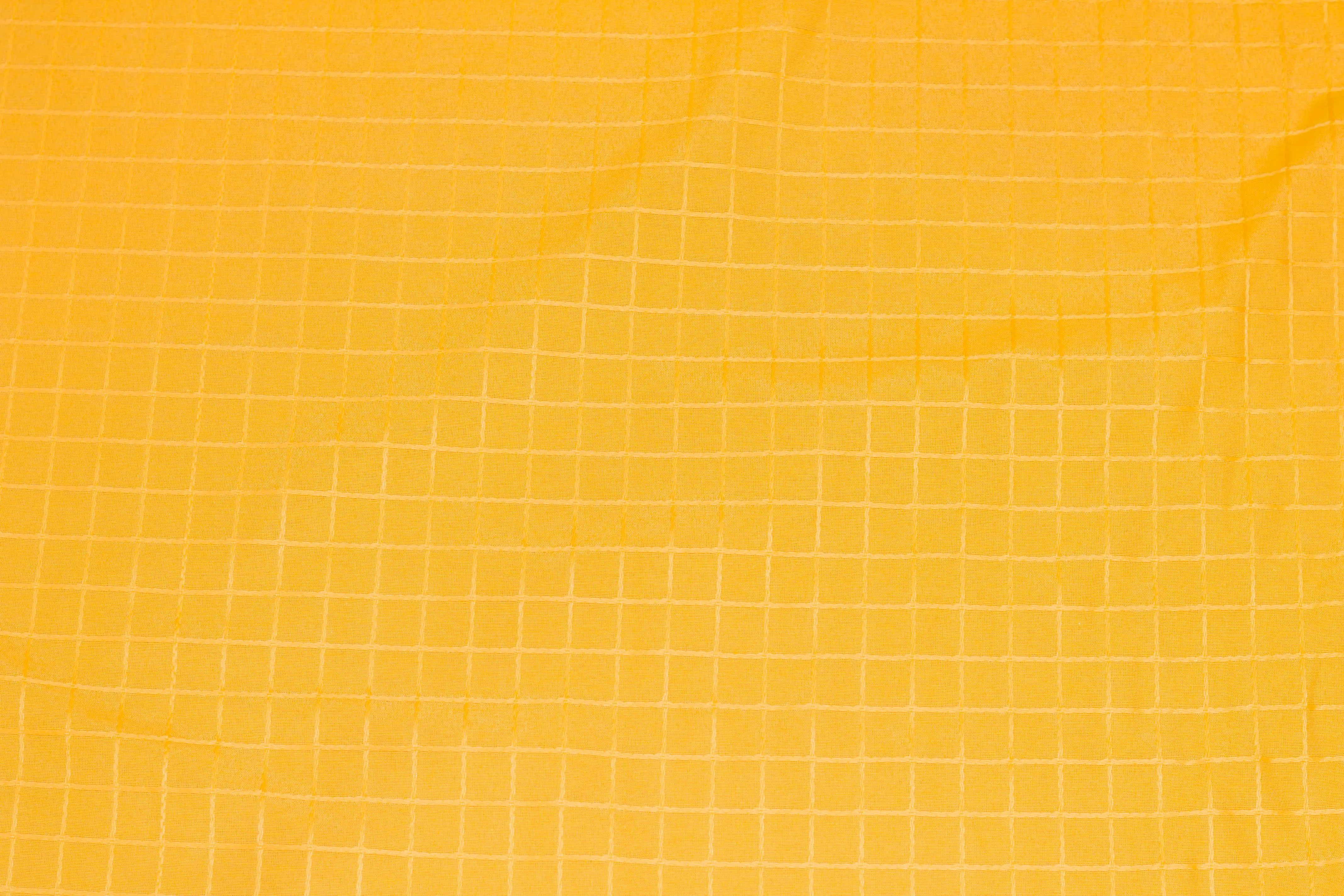 Yellow Windowpane Cotton and Linen Brocade