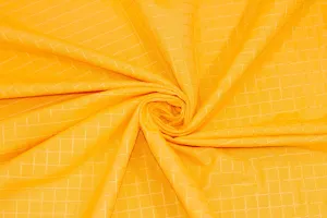 Yellow Windowpane Cotton and Linen Brocade